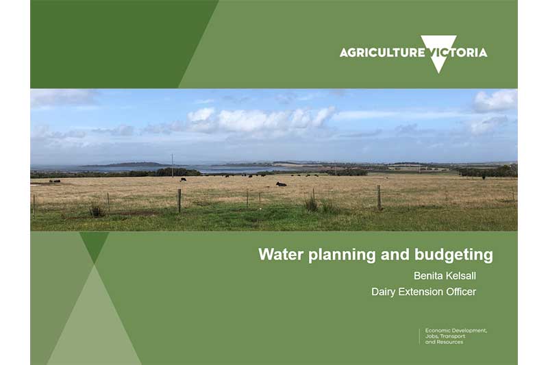 Water planning and budgeting